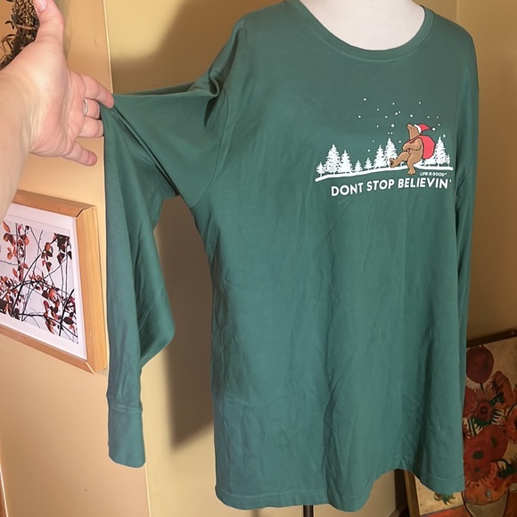 LIFE IS GOOD Size XXL Longsleeve Crusher "Dont Stop Believin'" 100% Cotton NEW - Picture 2 of 12
